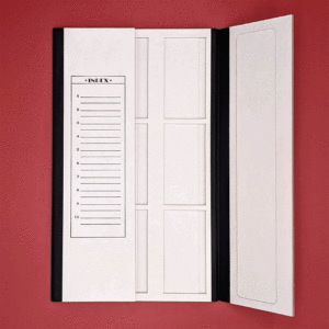 Cardboard Slide Folder, 50 X 100 mm #41310 Inside view