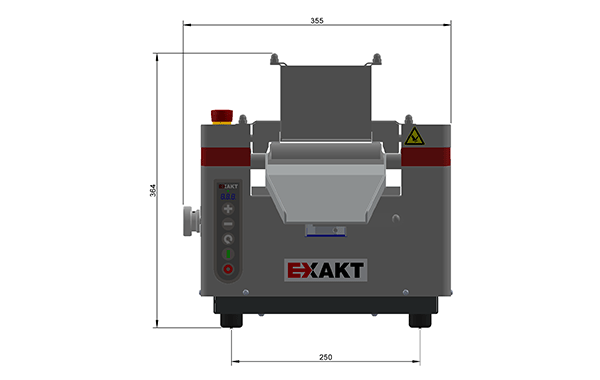 EXAKT 50 PLus Pharma Ointment Mill Dimensions Front Facing