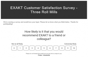 EXAKT Customer Satisfaction Survey